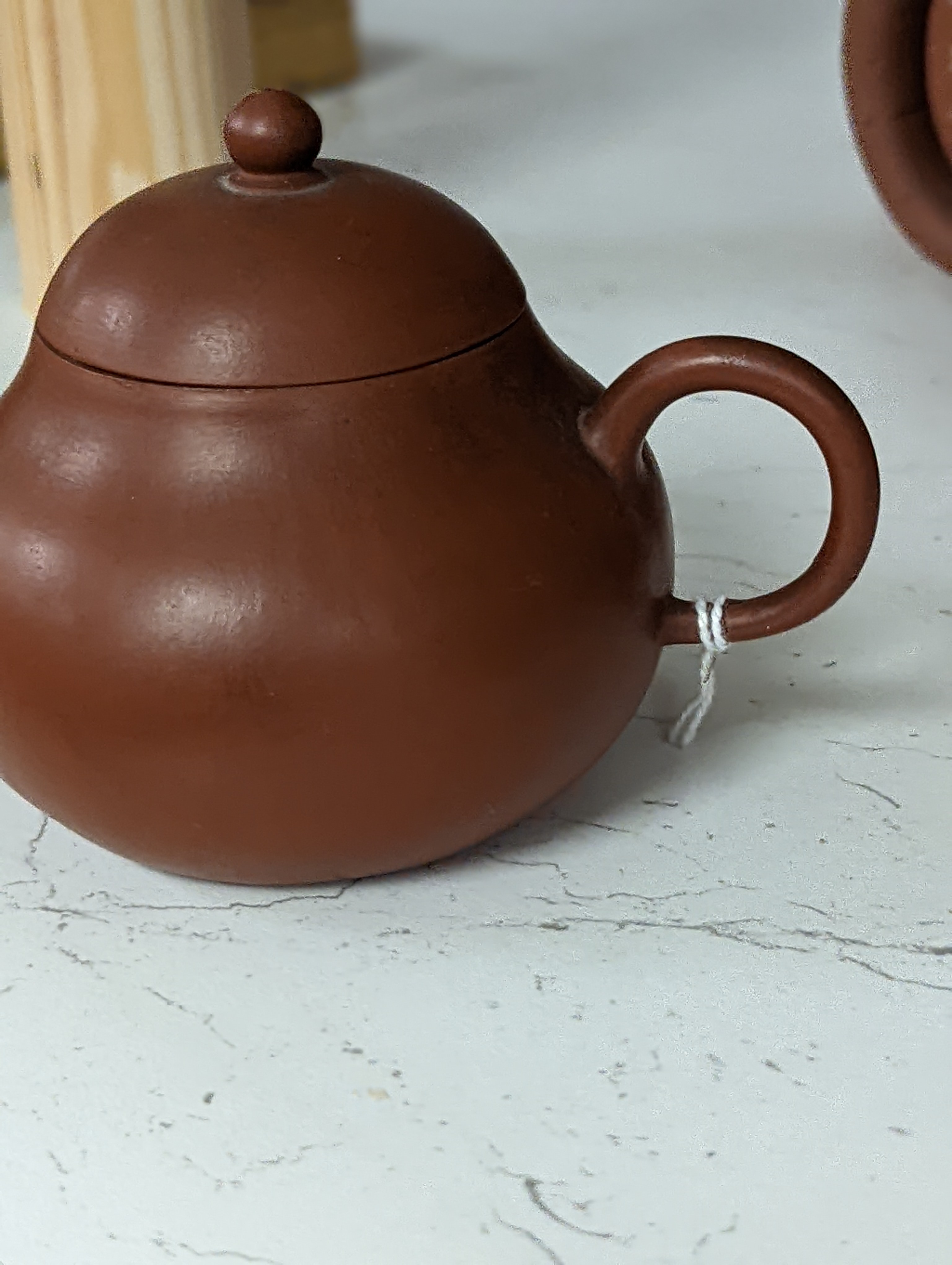 Six Chinese Yixing teapots, tallest 11cm